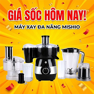 Máy Xay Thực Phẩm Đa Năng &amp; Trong 1 Mishio MK323 - Hàng Chính Hãng