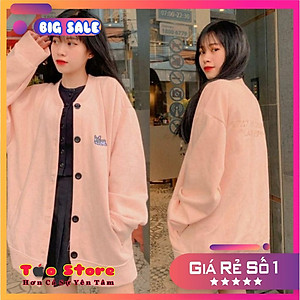   Áo khoác nỉ bông Cardigan KN11 Lazy Puppy hình cún con dễ thương, siêu xinh, chất liệu cao cấp, co giãn thoải