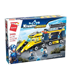 Đồ chơi lắp ráp mô hình Phòng thí nghiệm xử lý đá Kyanite di động Qman 2406 (291 mảnh ghép)