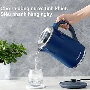 Ấm đun nước siêu tốc điều chỉnh nhiệt độ Morphy Richards MR6070 công suất 1800W, dung tích 1.5L, tích hợp chế độ giữ ấm ở các mức lựa chọn- Hàng chính hãng