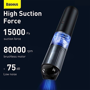 Máy hút bụi Baseus A3 Car Vacuum Cleaner 15000pa 135W CRXCQA3 pin sạc cầm tay- hàng chính hãng