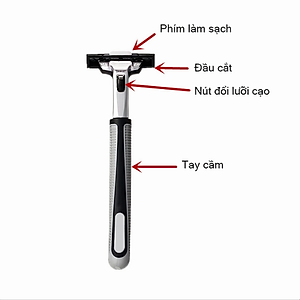 Dao cạo râu KG6S  gồm 36 lưỡi tặng kèm 1 dao cạo + 1 tuýp kem cạo râu cao cấp - Hàng chính hãng 