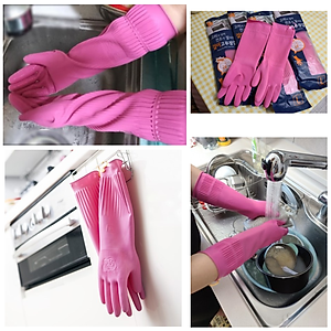 Găng Tay Cao Su Tự Nhiên Hàn Quốc Có Móc 31cm