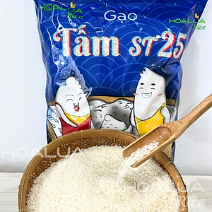 Gạo Tấm ST25 Hoa Lúa túi 2kg - Dẻo mềm, thơm ngon