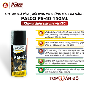 Xịt tẩy rửa, bôi trơn và chống rỉ sét đa năng PALCO PS-40 - Nhập khẩu Ấn Độ