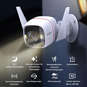 Camera WiFi Ngoài Trời TP-Link Tapo C320WS Độ Phân Giải 2K QHD - Hàng Chính Hãng