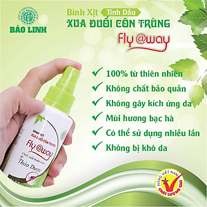 [Combo 3 Chai 60ml] Xịt Xua Đuổi Muỗi Và Côn Trùng Fly@Way Bảo Linh, 100% Thảo Dược Từ Thiên Nhiên, An Toàn Cho Bé và Cả Gia Đình