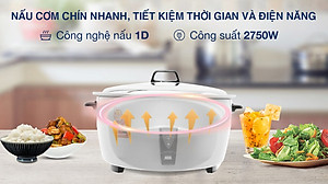 Nồi Cơm Điện Nắp Rời Sharp KSH-D1010V (10L) - Hàng chính hãng