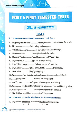 Global Success - Bộ Đề Kiểm Tra Tiếng Anh Lớp 7 - Tập 1 (Có Đáp Án)
