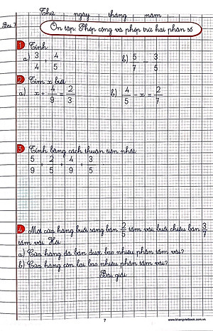 Sách Vở Ô Li Bài Tập Toán - Lớp 5 (Quyển 1)