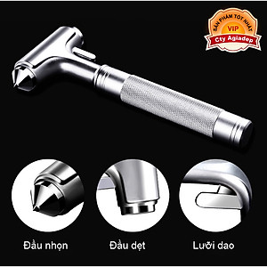 [LOẠI XỊN] Dụng cụ Búa (Bạc) AGD đập kính cường lực oto xe hơi car an toàn