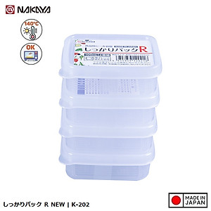 Hộp nhựa đựng thực phẩm Nakaya 100mlx4 Dùng được trong lò viba