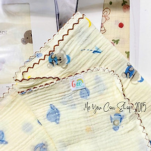 KHĂN TẮM XÔ MUSLIN GEE 2 lớp mềm mại, thấm hút, an toàn, 100x100cm, 100% organic cotton, thân thiện với da bé