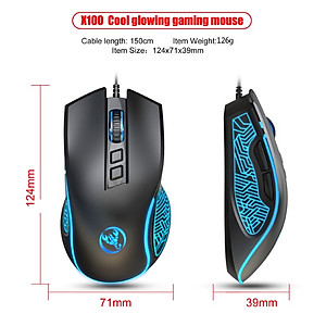 Chuột LED RGB 3600 DPI Gaming Mouse HXSJ X100 - hàng nhập khẩu