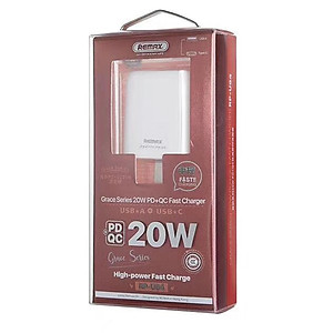 Củ sạc nhanh chuẩn kép PD+QC 20W Remax RP-U64 - Hàng chính hãng