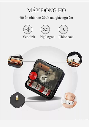 Đồng Hồ Trang Trí Treo Tường Nghệ Thuật Cao Cấp Shouse A23 hiện đại 3D kích cỡ lớn đẹp kim trôi treo phòng khách