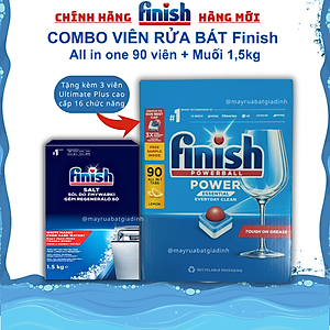 [HCM] Viên rửa bát Finish All in one 90 viên hương chanh