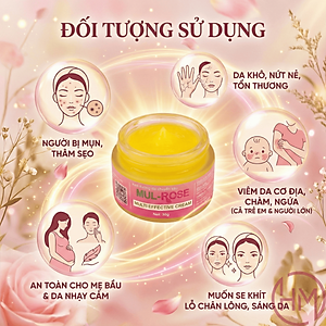 Kem nghệ đa năng Mulrose 30g Dưỡng da, giảm mụn, mờ thâm, se khít lỗ chân lông, chàm sữa, hăm, bị bỏng, vết thương hở.. Mul Rose [Chính Hãng]