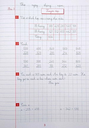 Vở Ô Li Bài Tập Toán Lớp 3 - Quyển 1 (Biên Soạn Theo Chương Trình GDPT Mới Định Hướng Phát Triển Năng Lực)