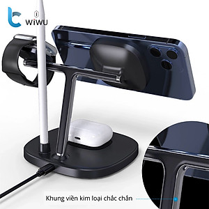 Dock/ Đế Sạc Không Dây WIWU Power Air 4in1 - Hàng Chính Hãng