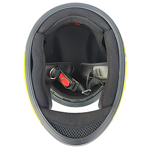 Mũ bảo hiểm fullface chính hãng Sunda 2000c đen nhám tem vàng