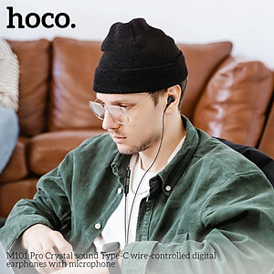 Tai nghe nhét tai jack cắm Type-C có mic hoco. M101 Pro tương thích rộng với các máy Android chân Type C và cho Iphone 15 Ipad Chân Type C  - Hàng chính hãng