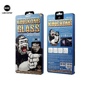Kính Cường Lực Kingkong 3D Trong Suốt Cho iPhone - Dán Full Màn - Full Hộp Sắt Cao Cấp - Hàng Chính Hãng