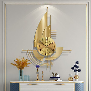 Đồng hồ treo tường A209 Shouse trang trí nghệ thuật kim trôi không gây tiếng động hiện đại sang trọng phòng khách