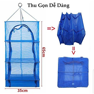 Lồng Phơi Thực Phẩm, Phơi Cá Khô Chống Ruồi Muỗi, Côn Trùng Bằng Lưới PE Dễ Dàng Vệ Sinh,Thu Gọn - HÀNG CHÍNH HÃNG MINIIN