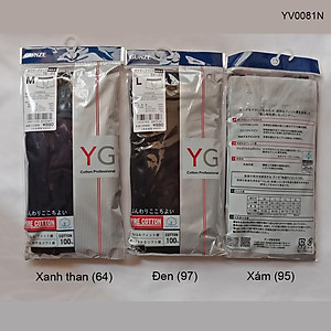 Quần sịp đùi 100% cotton kháng khuẩn khử mùi YG YV0081N của Nhật