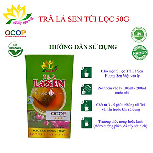 Trà Lá Sen Túi Lọc (Sấy Lạnh) Hương Sen Việt (2g x 25 Túi)