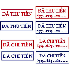 Khắc Con Dấu ĐÃ THU TIỀN/ ĐÃ CHI TIỀN Thương Hiệu Shiny (S222), TDStamp (T214)