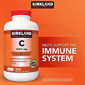 Vitamin C Kirkland Signature Mỹ tăng sức đề kháng, thức đẩy sẩn xuất collagen tự nhiên, sáng da, mờ thâm,nhanh lành bệnh - OZ Slim Store