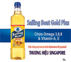 Dầu ăn Sailing Boat Gold Plus 1L giàu Omega 3,6,9 và chất chống oxy hóa [FREESHIP]