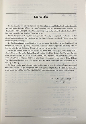 Sách - Một số Chuyên đề Tổ hợp - Dành cho Học sinh Trung học cơ sở