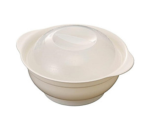 Bát tô dùng trong lò vi sóng 1200ml, kèm nắp nhựa được thiết kế khít giúp thức ăn không bị tiếp xúc với không khí - nội địa Nhật Bản