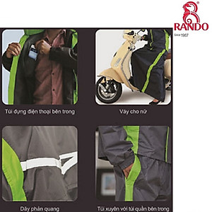 Áo mưa bộ thời trang cao cấp Nam Rando ASNM-38 For Men - Màu Ngẫu Nhiên