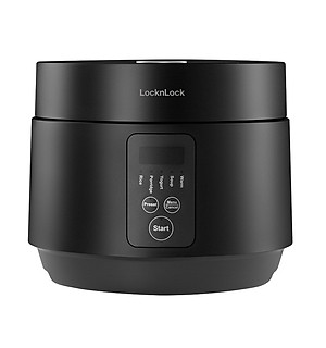 Nồi cơm điện Locknlock EJR346BLK (Giữ ấm 24h - 5 chế độ nấu - lòng nồi chống dính) 1.2 Lít - Black - Hàng chính hãng