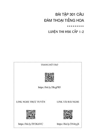 Bài Tập 301 Câu Đàm Thoại Tiếng Hoa - Luyện Thi HSK 1-2