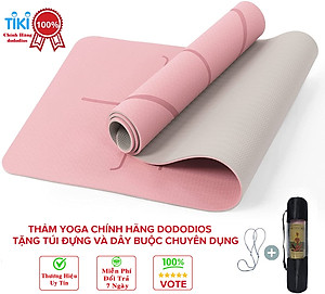 THẢM TẬP YOGA, GYM 2 LỚP CAO CẤP CHỐNG TRƯỢT + TÚI ĐỰNG THẢM TẬP YOGA + DÂY BUỘC CHUYÊN DỤNG - CHÍNH HÃNG DODODIOS