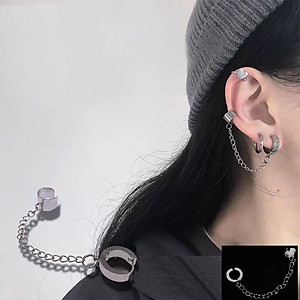 Đôi bông tai kẹp xương tai nam nữ ngầu bá cháy