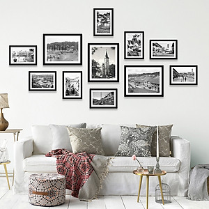 Khung Ảnh Treo Tường Hình Ảnh Đà Lạt Xưa Phong Cách Trắng Đen Nghệ Thuật Tặng Kèm bộ ảnh như hình mẫu, đinh treo tranh và sơ đồ treo - PGC291