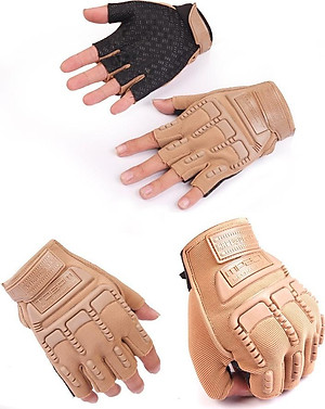 Găng Tay Sports phươt, tập gym, thể thao đa năng Dành Cho Phượt Thủ (Hở Ngón) - kiểu mới