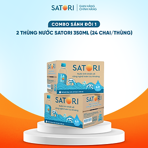 Combo 2 Thùng Nước Tinh Khiết Hoàn Lưu Khoáng SATORI 350ml (24 Chai/Thùng)