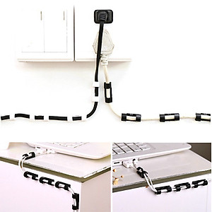 Vỉ 20 nẹp cố định dây điện dán tường, bàn ghế