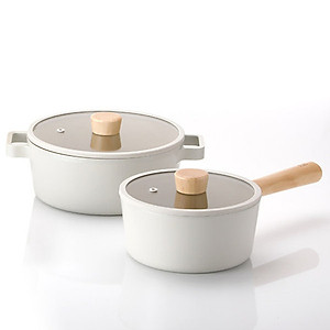 [Hàng chính hãng] Bộ 2 nồi Neoflam Fika Hàn Quốc gồm quánh 18cm & nồi nông 22cm. Made in Korea. Hàng có sẵn giao ngay