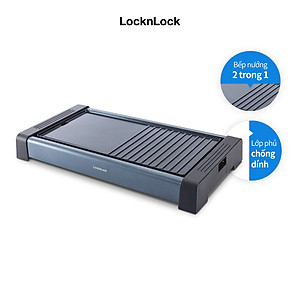 Bếp nướng điện LocknLock- Electric Grill - EJG236BLK (1800-2200W) - Màu đen - Hàng chính hãng