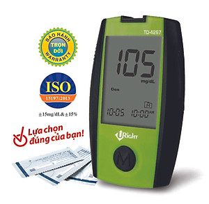 Bộ máy đo đường huyết Uright TD-4267 + Tặng kèm 25 que thử đường huyết và 25 kim chích máu
