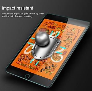 Miếng dán màn hình kính cường lực cho iPad 8 10.2 inch 2020 hiệu Nillkin Amazing H+ (mỏng 0.2 mm, vát cạnh 2.5D, chống trầy, chống va đập) - Hàng chính hãng