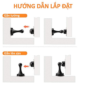 Bộ chặn cửa nam châm chống va đạp inox 304 mẫu dán Hobby Home Decor CC1